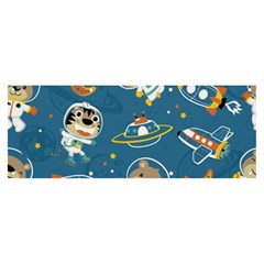 Seamless-pattern-funny-astronaut-outer-space-transportation Banner And Sign 8  X 3  by uniart180623