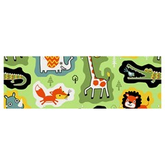 Seamless-pattern-with-wildlife-animals-cartoon Banner And Sign 12  X 4  by uniart180623