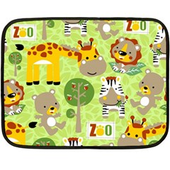 Funny-animals-cartoon Two Sides Fleece Blanket (mini) by uniart180623