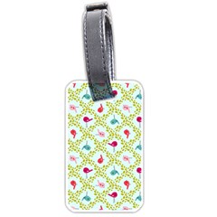 Birds-pattern-background Luggage Tag (one Side) by uniart180623