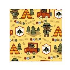 Seamless-pattern-funny-ranger-cartoon Square Satin Scarf (30  X 30 ) by uniart180623