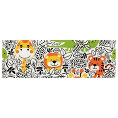 Seamless-pattern-with-wildlife-cartoon Banner And Sign 9  X 3  by uniart180623