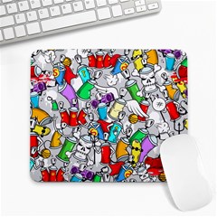 Graffiti-characters-seamless-pattern Large Mousepad by uniart180623