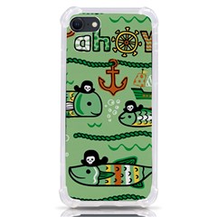 Seamless-pattern-fishes-pirates-cartoon Iphone Se by uniart180623