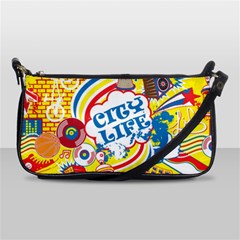 Colorful-city-life-horizontal-seamless-pattern-urban-city Shoulder Clutch Bag by uniart180623