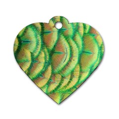 Beautiful-peacock Dog Tag Heart (two Sides) by uniart180623