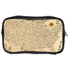 1940 Vintage Map Of The Usa Toiletries Bag (two Sides) by uniart180623