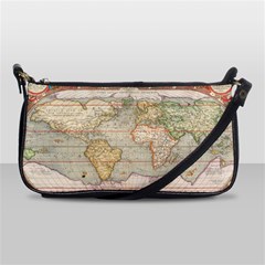 Old World Map Of Continents The Earth Vintage Retro Shoulder Clutch Bag by uniart180623