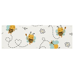 Bee Art Pattern Design Wallpaper Background Print Banner And Sign 12  X 4  by uniart180623