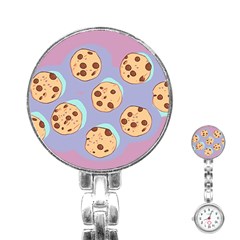 Cookies Chocolate Chips Chocolate Cookies Sweets Stainless Steel Nurses Watch by uniart180623