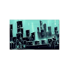 Buildings City Urban Destruction Background Sticker Rectangular (10 Pack) by uniart180623