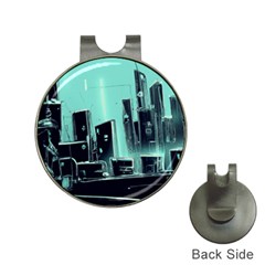 Buildings City Urban Destruction Background Hat Clips With Golf Markers by uniart180623