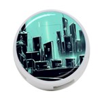 Buildings City Urban Destruction Background 4-Port USB Hub (Two Sides) Front