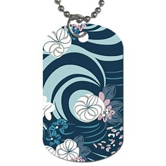 Flowers Pattern Floral Ocean Abstract Digital Art Dog Tag (one Side) by uniart180623