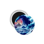 Storm Tsunami Waves Ocean Sea Nautical Nature 1.75  Magnets Front