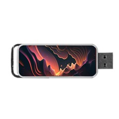 Fire Flame Burn Hot Heat Light Burning Orange Portable Usb Flash (two Sides) by uniart180623