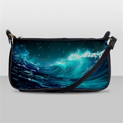 Tsunami Waves Ocean Sea Nautical Nature Water Shoulder Clutch Bag by uniart180623