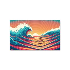 Waves Ocean Sea Tsunami Nautical Art Nature Sticker Rectangular (10 Pack) by uniart180623