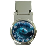 Tsunami Waves Ocean Sea Water Rough Seas Money Clip Watches Front
