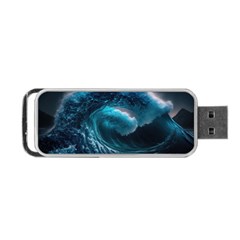 Tsunami Waves Ocean Sea Water Rough Seas Portable Usb Flash (one Side) by uniart180623