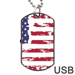 Flag Usa Unite Stated America Dog Tag Usb Flash (one Side) by uniart180623