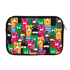 Cat Funny Colorful Pattern Apple Macbook Pro 17  Zipper Case by uniart180623