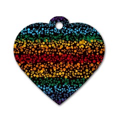 Patterns Rainbow Dog Tag Heart (one Side) by uniart180623