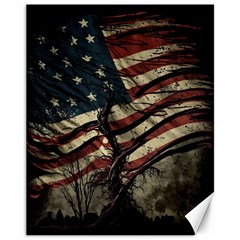 Flag Usa American Flag Canvas 11  X 14  by uniart180623