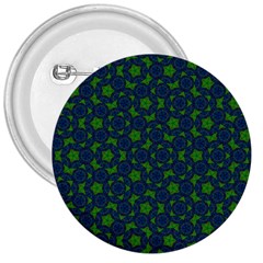 Green Patterns Lines Circles Texture Colorful 3  Buttons by uniart180623