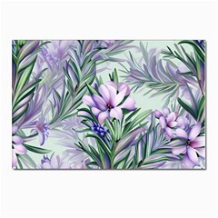 Beautiful Rosemary Floral Pattern Postcard 4 x 6  (pkg Of 10) by Ravend