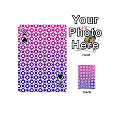 Mazipoodles Pink Purple White Gradient Donuts Polka Dot  Playing Cards 54 Designs (mini) by Mazipoodles