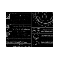 Black Background With Text Overlay Mathematics Trigonometry Premium Plush Fleece Blanket (mini) by uniart180623