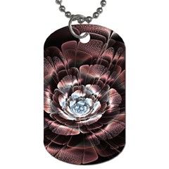 Flower Fractal Art Cool Petal Abstract Dog Tag (two Sides) by uniart180623