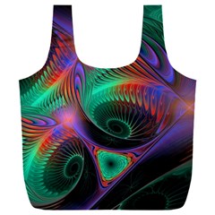 Circle Art 3d Artwork Graphics Vortex Colorful Digital Art Full Print Recycle Bag (xxl) by uniart180623
