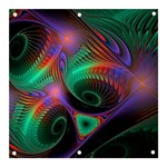 Circle Art 3d Artwork Graphics Vortex Colorful Digital Art Banner and Sign 3  x 3  Front