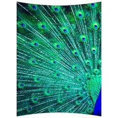 Green And Blue Peafowl Peacock Animal Color Brightly Colored Back Support Cushion by uniart180623