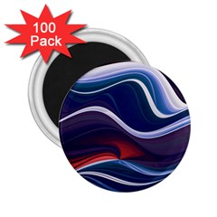 Wave Of Abstract Colors 2 25  Magnets (100 Pack)  by uniart180623