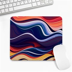 Wave Of Abstract Colors Large Mousepad by uniart180623