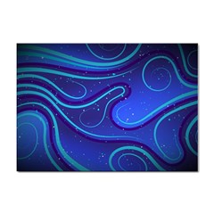 Spiral Shape Blue Abstract Sticker A4 (100 Pack) by uniart180623