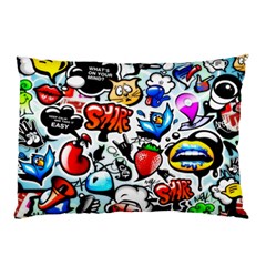 Graffiti Art Cartoon Comic Pillow Case by uniart180623