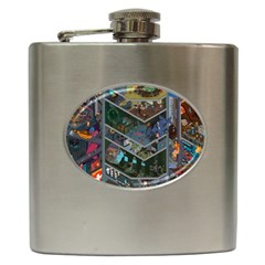 Fictional Character Cartoons Hip Flask (6 Oz) by uniart180623