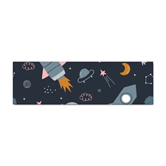 Space Background Illustration With Stars And Rocket Seamless Vector Pattern Sticker Bumper (100 Pack) by uniart180623