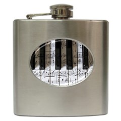 Music Piano Instrument Sheet Hip Flask (6 Oz) by uniart180623