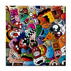 Cartoon Explosion Cartoon Characters Funny Tile Coaster by uniart180623