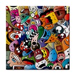 Cartoon Explosion Cartoon Characters Funny Tile Coaster Front