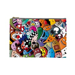 Cartoon Explosion Cartoon Characters Funny Cosmetic Bag (large) by uniart180623