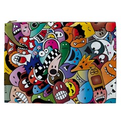 Cartoon Explosion Cartoon Characters Funny Cosmetic Bag (xxl) by uniart180623