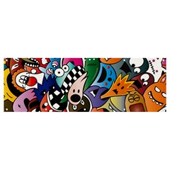 Cartoon Explosion Cartoon Characters Funny Banner And Sign 12  X 4  by uniart180623