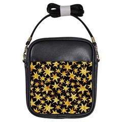 Shiny Glitter Stars Girls Sling Bag by uniart180623