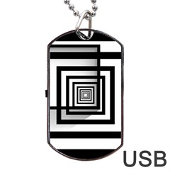 Squares Concept Design Raining Dog Tag Usb Flash (one Side) by uniart180623